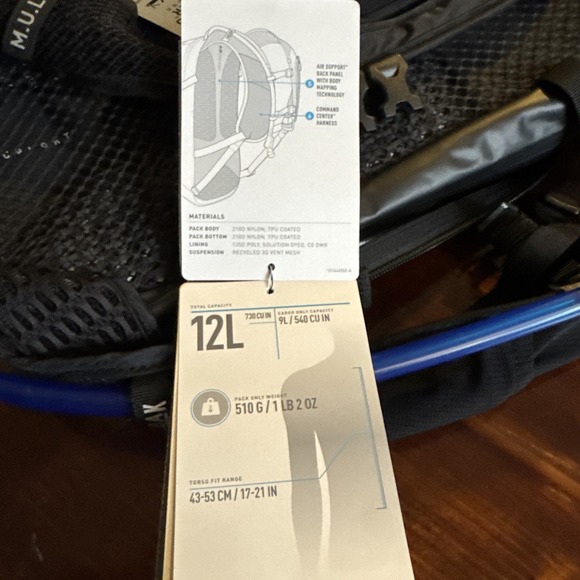 Camelbak M.U.L.E.® Evo 12 Hydration Pack Hiking, Running, Black, New W/Tags - Picture 11 of 12